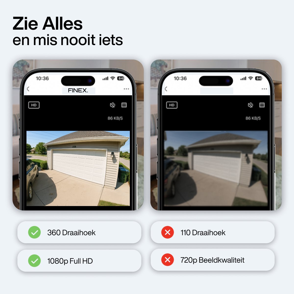 Finex Beveiligingscamera - Inclusief SD kaart (64GB) - afbeelding 2