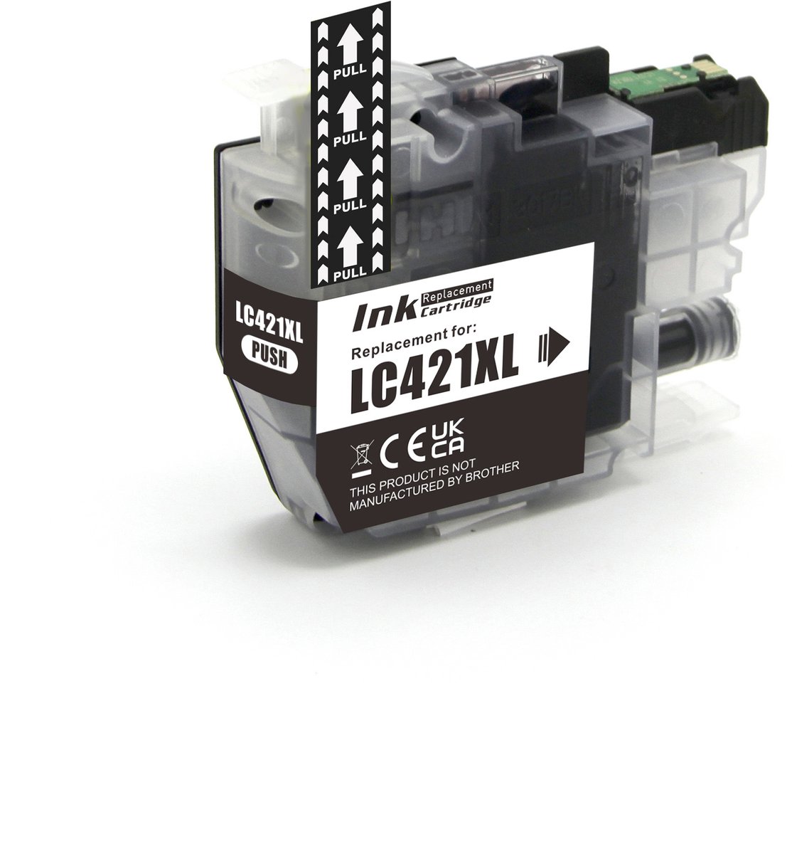 Inktcartridge Geschikt voor Brother LC-421XL | 1x Zwart Geschikt voor Brother DCP-J1050DW - MFC-J1010DW - DCP-J1140DW