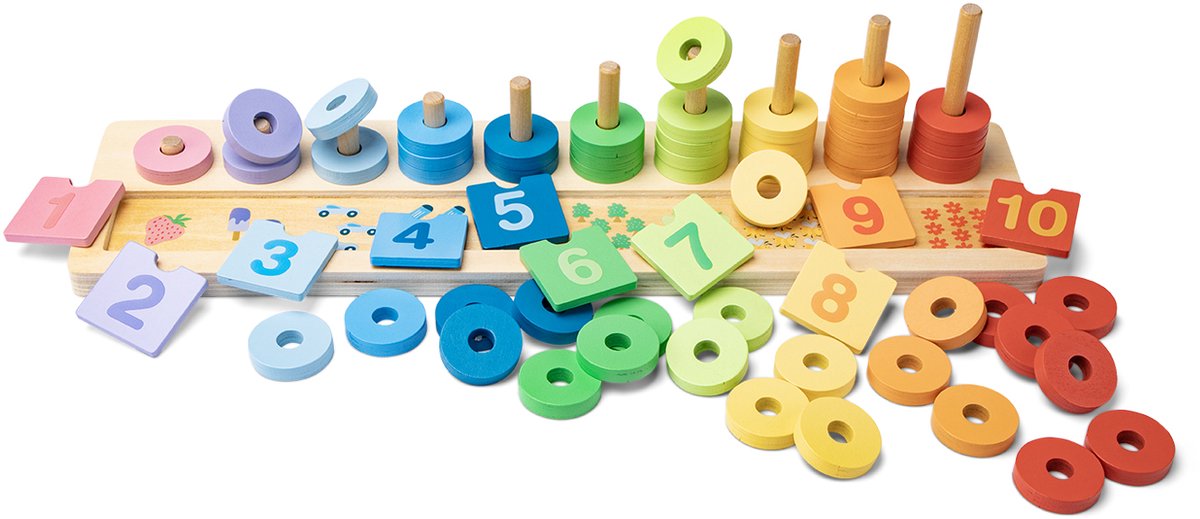 Houten Montessori Telbord - Leer en Ontwikkel op Speelse Wijze
