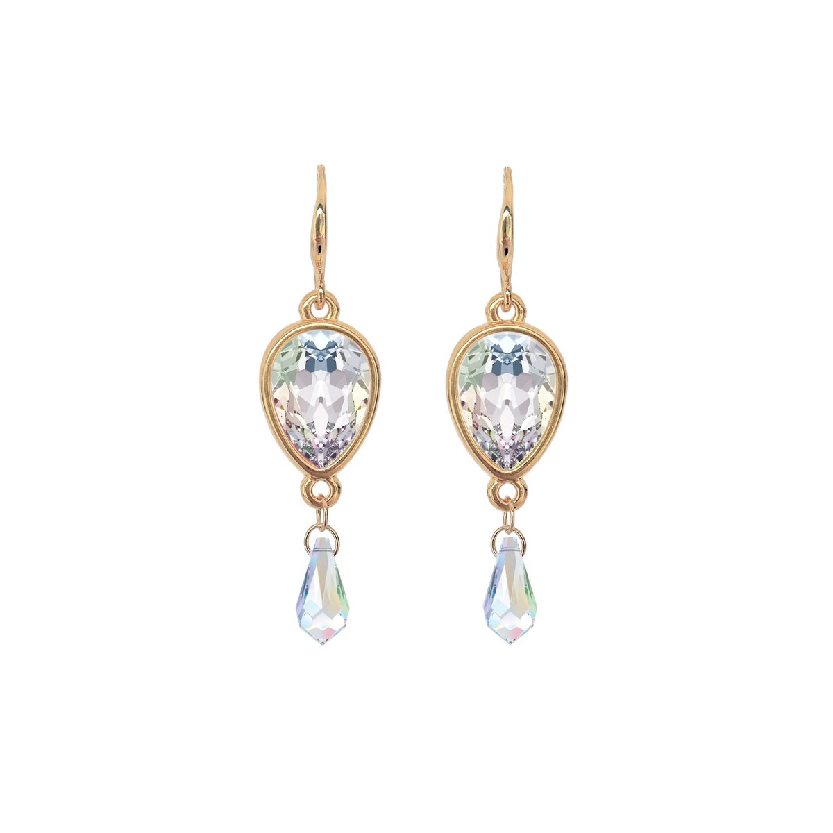 Crystal AB Bling - Oorhangers - 18 karaats verguld - Bliss Label - Party collectie