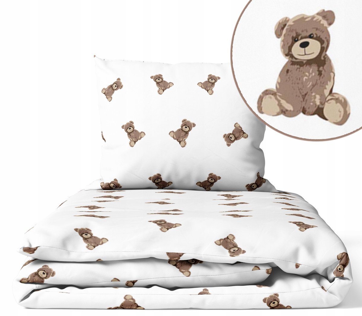 Kinderbeddengoed Teddy 135x100cm 2-delig Katoen met Rits