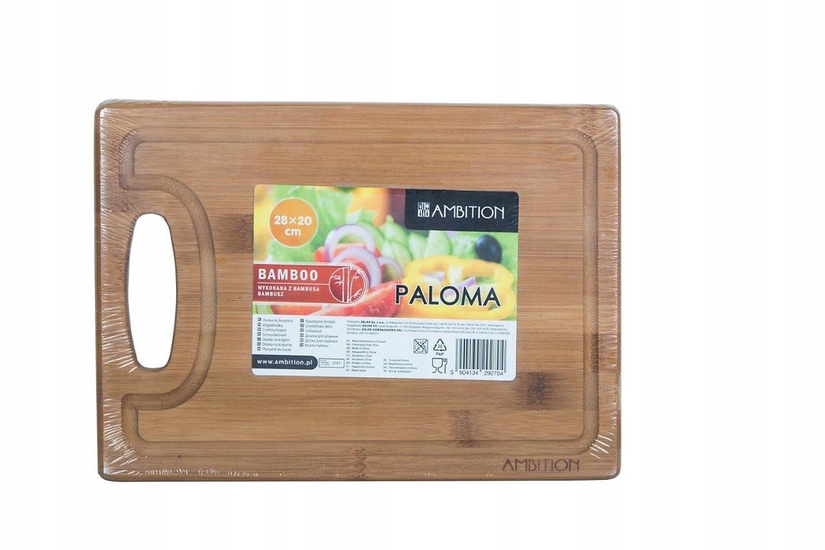 Ambition Paloma Bamboe Snijplank met Handvat 28x20cm