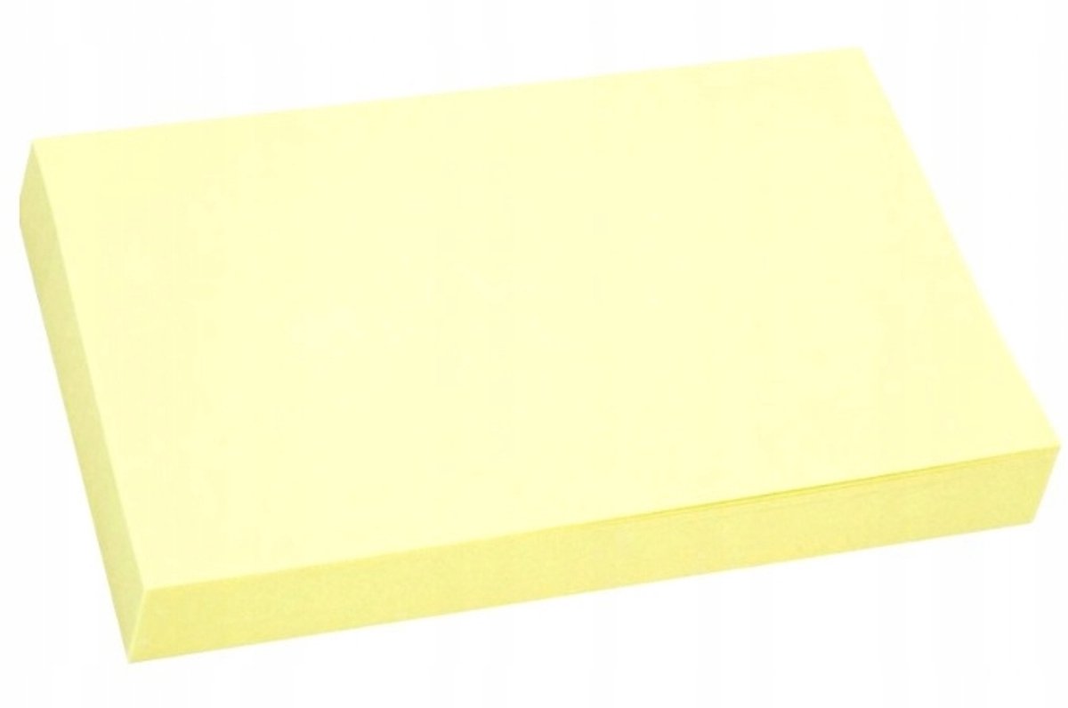 Zelfklevende Notitieblokjes Geel 75x125mm - 100 Vel