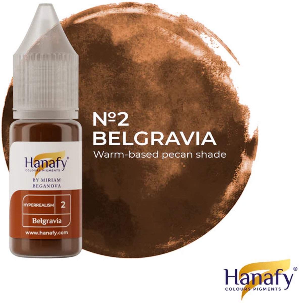 Hanafy Eyebrow Pigment No.2 – Belgravia - Hyperrealism by Miriam Beganova