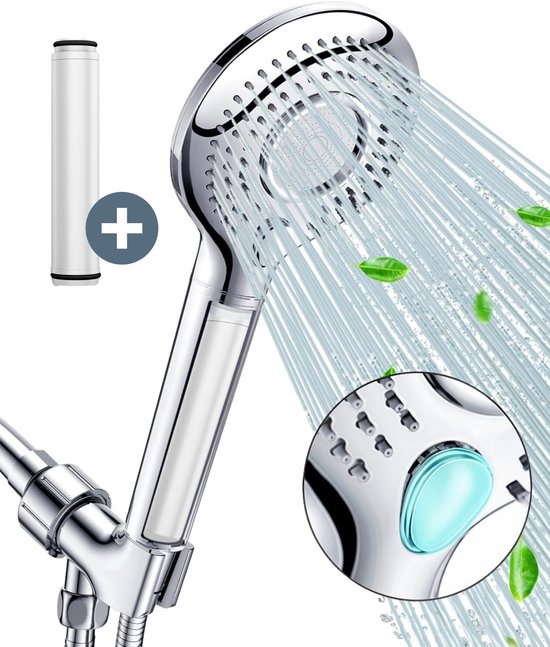 VITASENSE® Waterbesparende Douchekop met Hoge druk en Filter - Regendouche met Waterfilter - XXL chroom