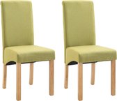 Eettafel stoelen Stof Groen 2 STUKS / Eetkamer stoelen / Extra stoelen voor huiskamer / Dineerstoelen / Tafelstoelen / Barstoelen / Huiskamer stoelen/ Tafelstoelen / Barstoelen