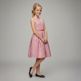 Elegante feestjurk met V hals aan de achterkant - Licht roze 164