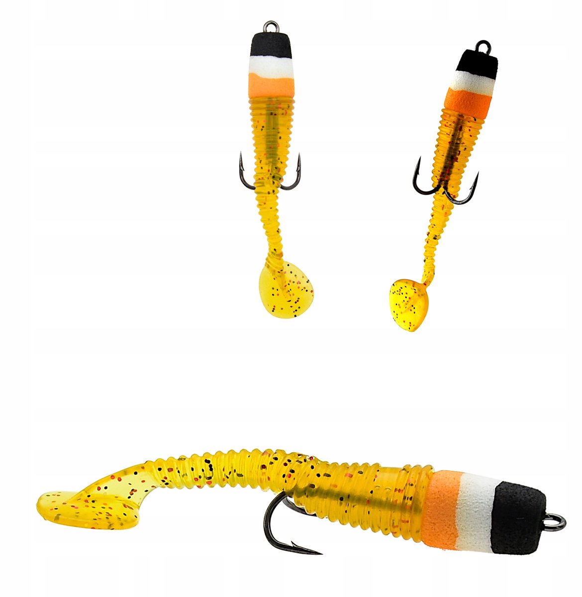 EVA Rubberen Kunstaas 7-8cm Peddelstaart - Baars, Snoekbaars, Snoek