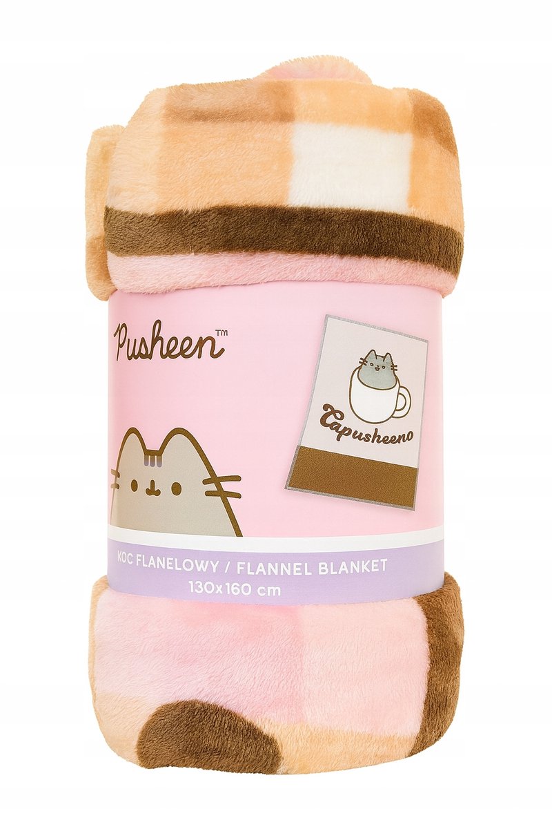 Pusheen Flanellen Deken 130x160 cm Roze - Zacht & Knus