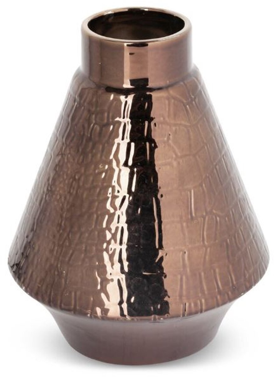 Erna Decoratieve Vaas Dolomiet Bruin 22cm