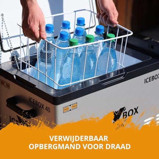 Elektrische koelbox en vriesbox 40L met compressor voor camping en auto - Koelvermogen tot -20 °C — afbeelding 3