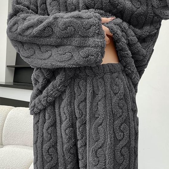 Pyjama polaire deux pièces chaud et épais – Le Temple Yogi