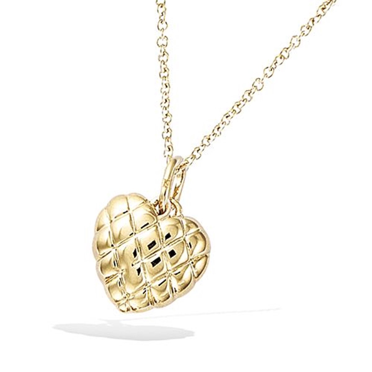 CHIVAL 18K Goud Vergulde Ketting – Solid Heart maat S – Massieve Hartvormige Hanger - Tijdloos & Elegant - Zirkonia - Hypoallergene Dames Ketting - Luxe - Cadeau voor Haar - Liefde - Love - Geschenkverpakking - Sieraad