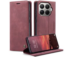 CaseMe Hoesje - Geschikt voor Xiaomi 15T Pro Hoesje - CaseMe 013 Book Case - Bordeaux