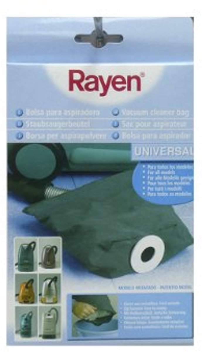 Stofzuigerzak nylon/klittenband 32 x 26 x 8 cm blauw