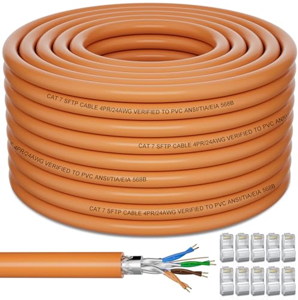 Image of 60m Afschermde S/FTP Ethernet Kabel voor Hogesnelheidsverbindingen