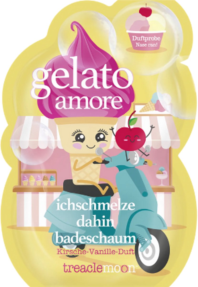 Zomer Badschuim Gelato Amore - Treaclemoon | 1x80 g - Kers & Vanille | Verzorgingsproducten - Badzout - Zomer Limited Edition 2025