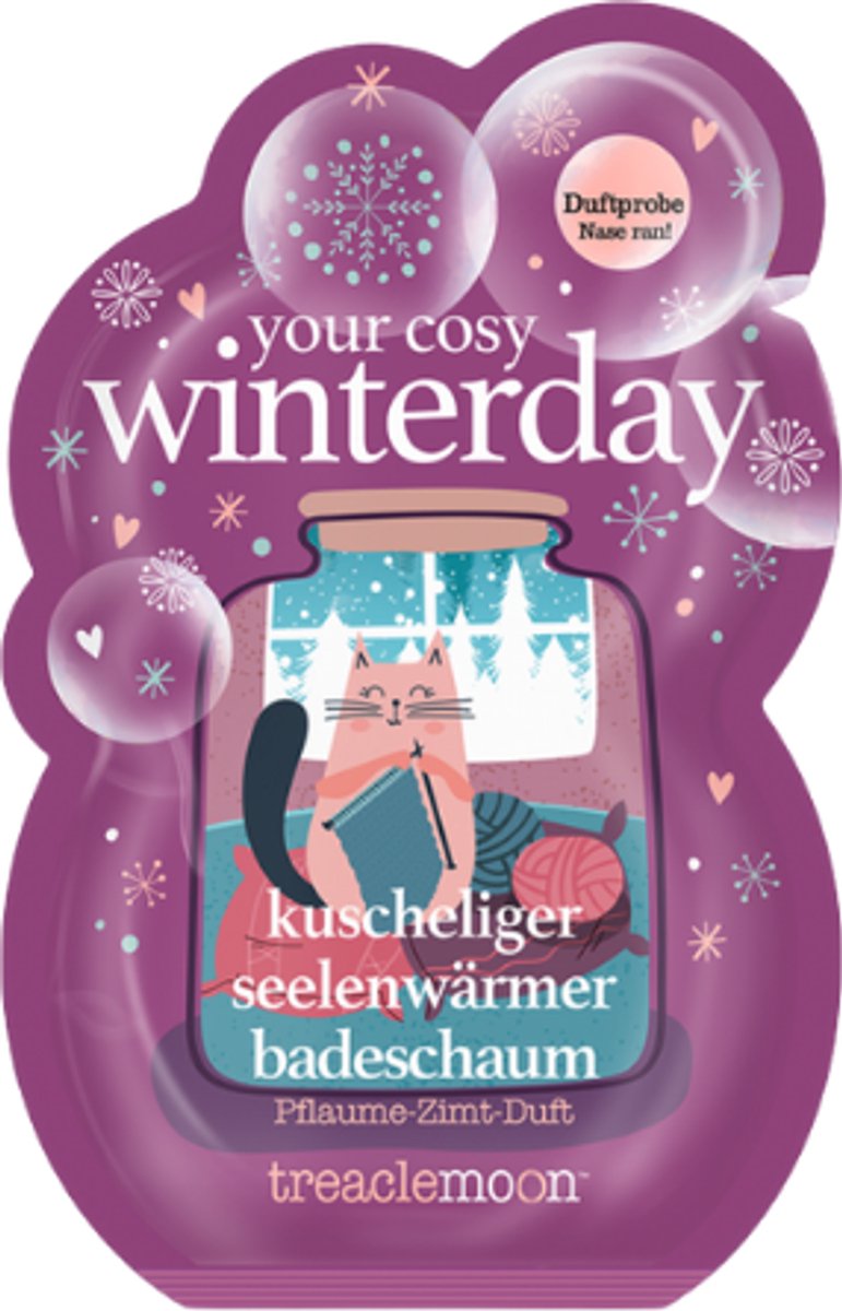Winter Badschuim Cosy Winterday - Treaclemoon | 1x 40ml - Pruim & Kaneel | Verzorgingsproducten - Badzout - Winter Limited Edition 2025