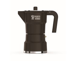 Pezzetti – SOLIDEXPRESS - espressomaker - koffiemaker - 6 kops - aluminium - zwart - INDUCTIE - gas - elektrisch - percolator - moka pot