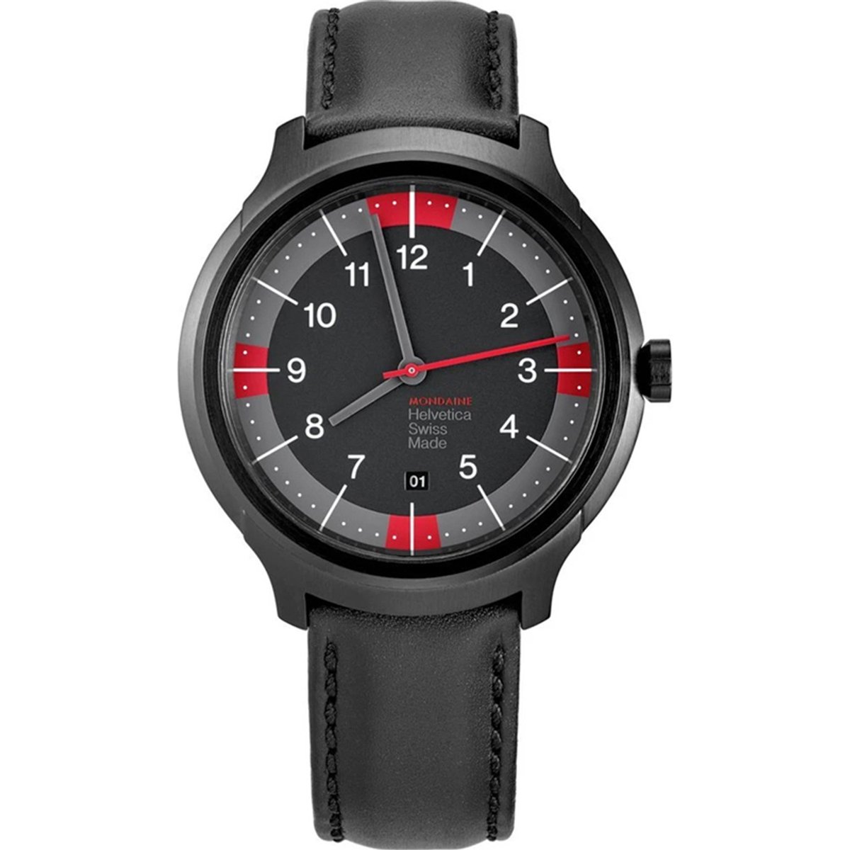 Mondaine Helvetica Spiekermann Edition No.1 Bold - MH1.B1222.LB Herenhorloge - 43 mm