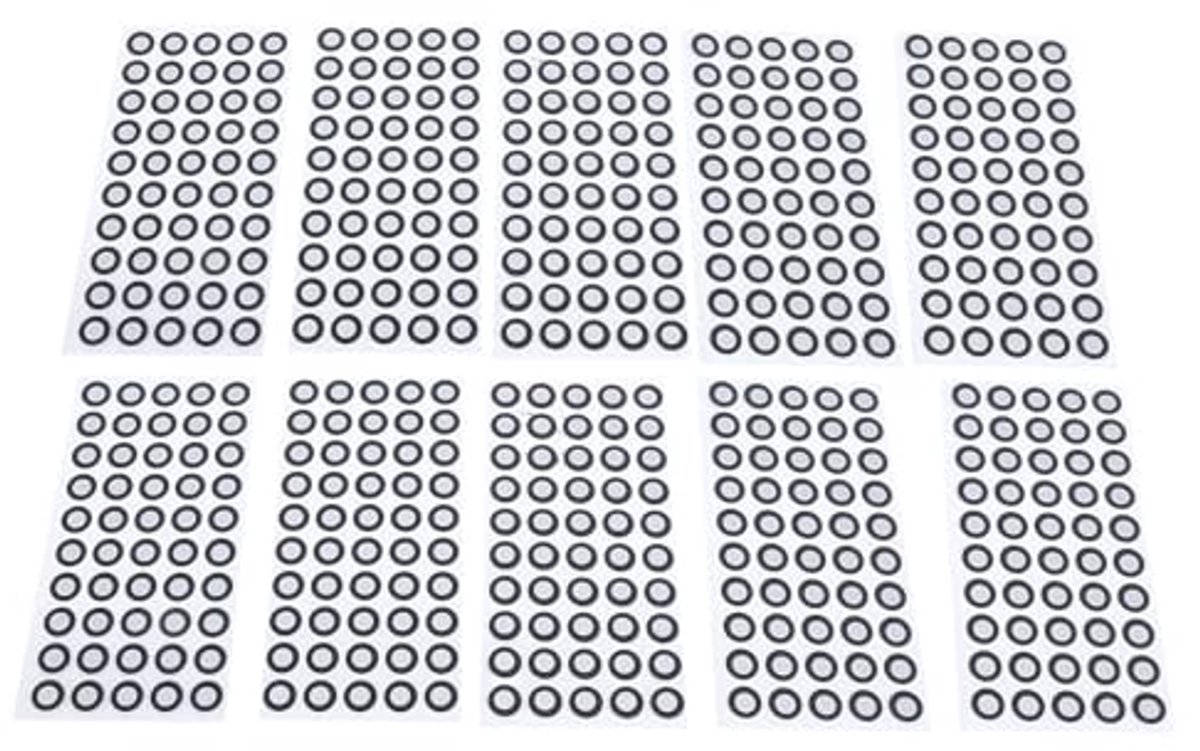500Pcs 3D Scan Mark, 3D Scan Points, 6Mm ID 10Mm OD Reference Point Diffuse Reflection Marks 3D Scan Tracking Points, Diffuse Reflection Marks