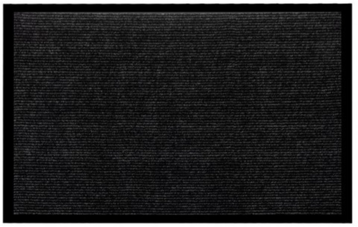Ruhhy deurmat - 60 x 90 cm - zwart/grijs - antislip - woonaccessoires