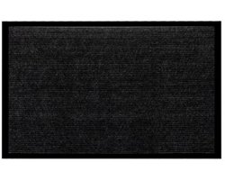 Ruhhy deurmat - 60 x 90 cm - zwart/grijs - antislip - woonaccessoires