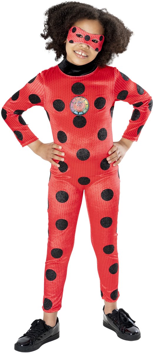 Miraculous Ladybug Premium Kinderkostuum - Rubies - Maat 3-4 Jaar