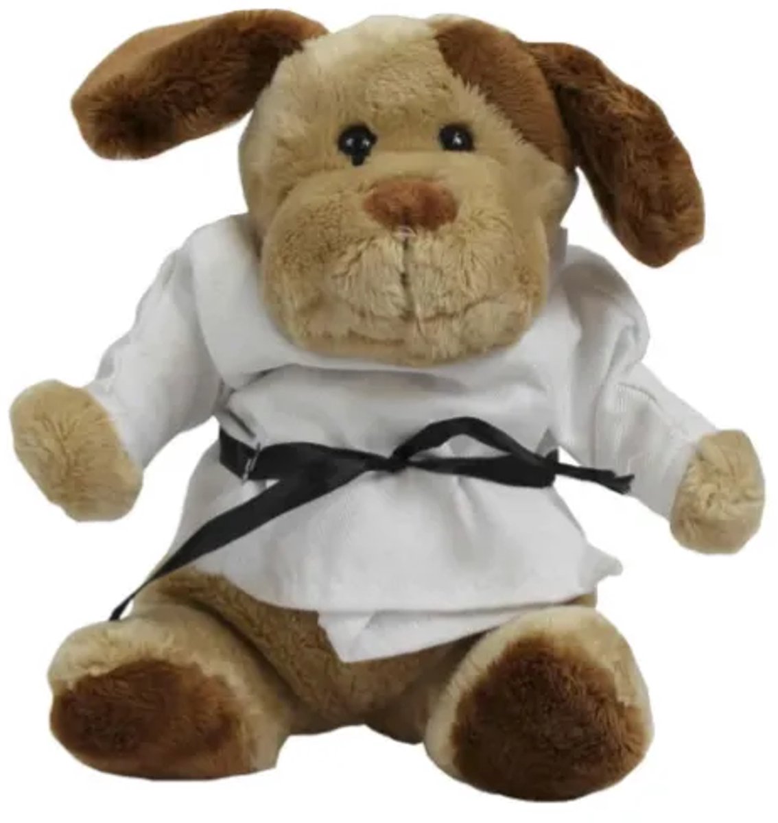 Knuffel Hond Helge in Gi met Zwarte Band