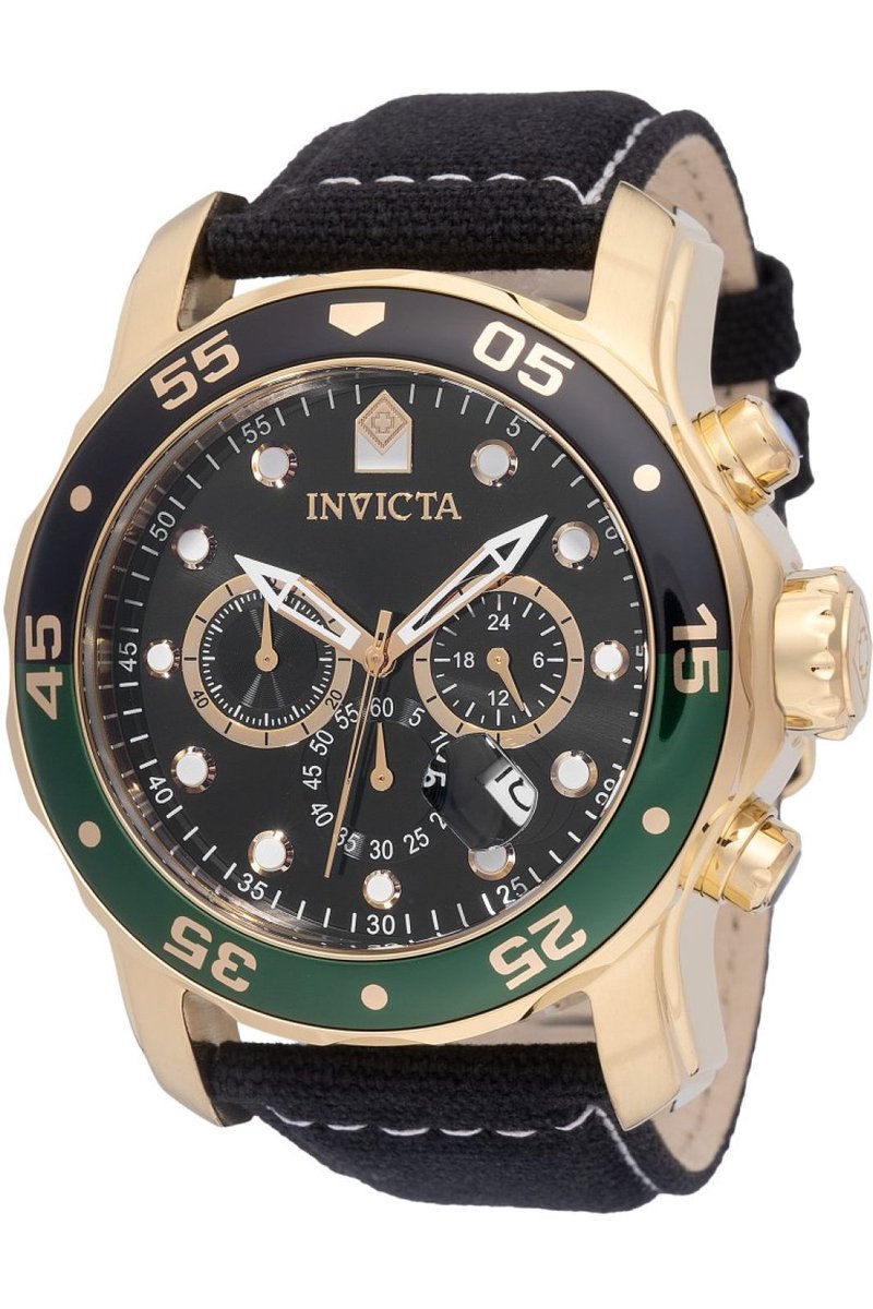 Invicta Pro Diver 49834 Heren Horloge - Waterdicht - Analoog - Quartz Uurwerk - Roestvrij Staal met zwarte Wijzerplaat - 48mm