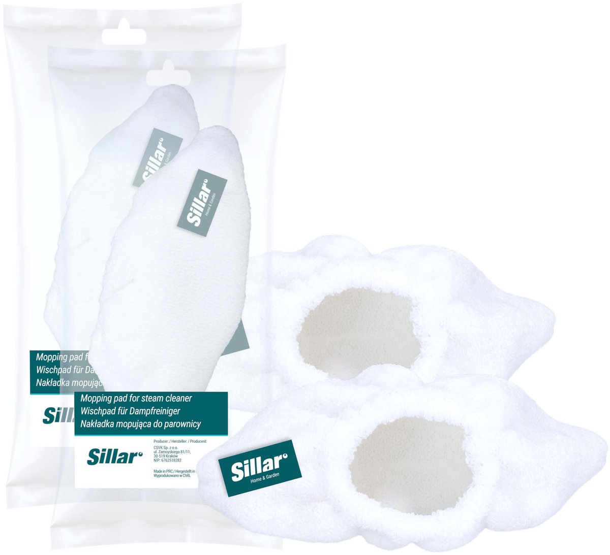 Sillar, set 2 microvezeldoeken voor stoomreiniger, geschikt voor Karcher Easyfix SC1, SC2, SC3, SC4, SC5, pads, stoomreiniger pads doeken, wasbaar