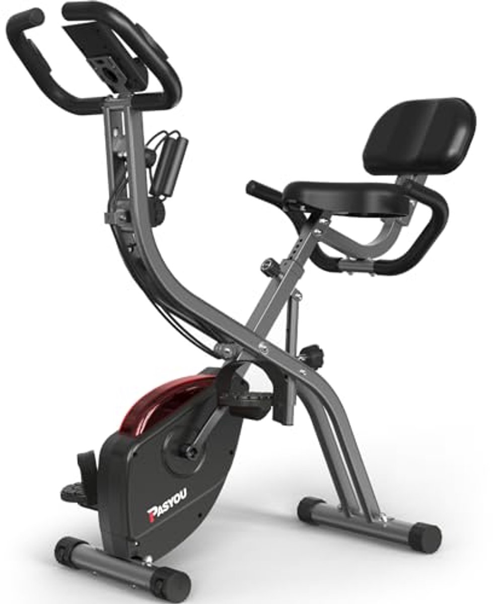 3-in-1 Oefenfiets Vouwbare Indoor Fiets met 10 Weerstandslevels en 7 Zithoogtes - Ergometer Fiets voor Thuis Cardio Training