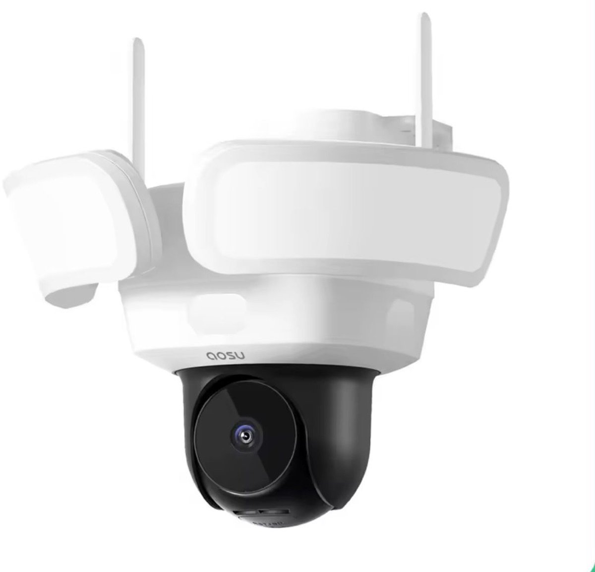 AOSU 3K UHD Floodlight Beveiligingscamera – Draadloze 360° Buiten Camera met WiFi, Kleurennachtzicht, Bewegingsdetectie & Tweeweg Audio