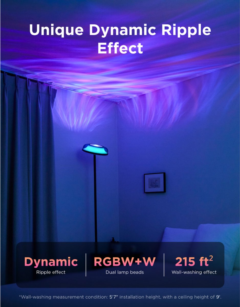 Govee slimme vloerlamp 170 cm Matter RGBICWW thumbnail 6