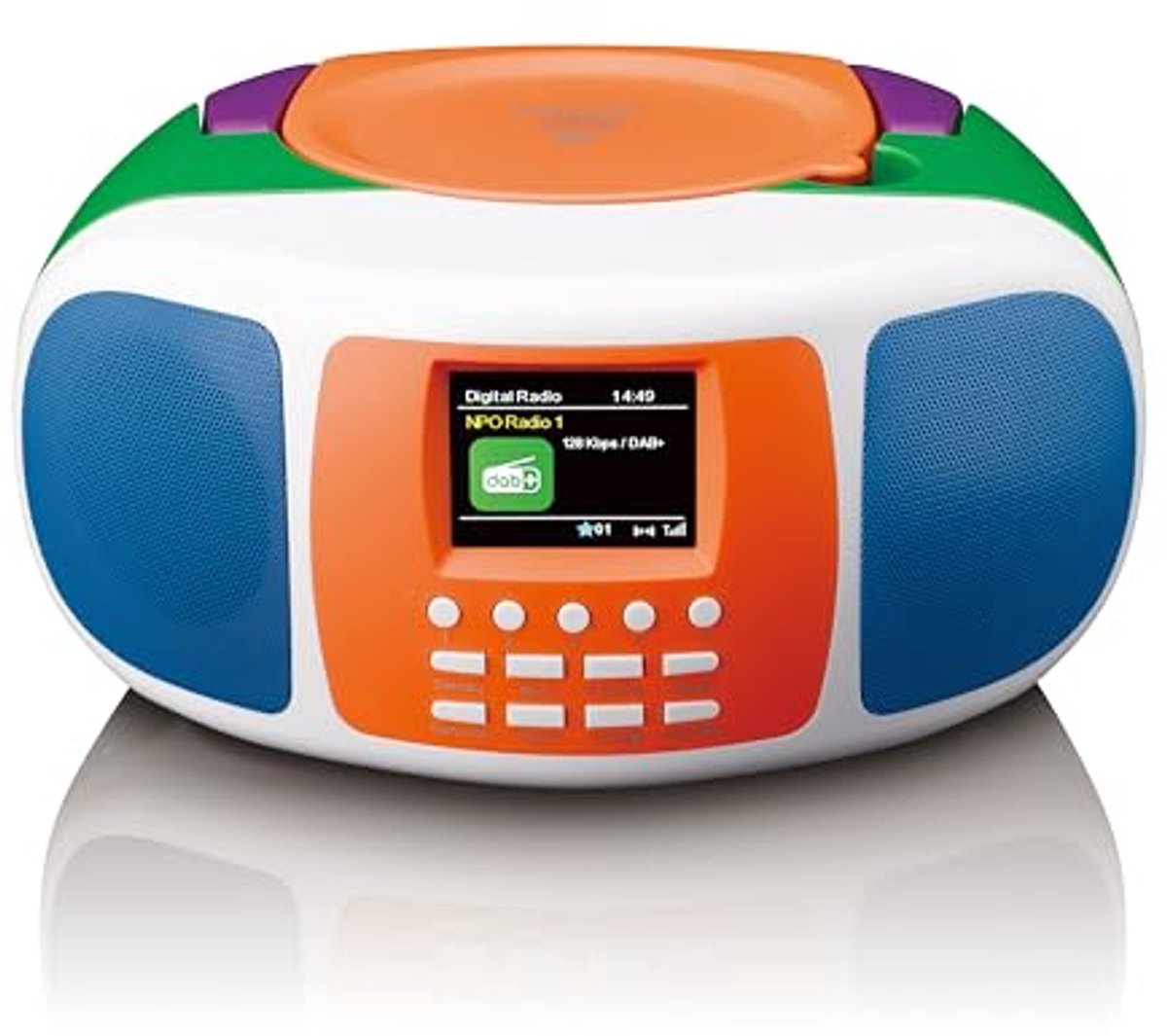 DAB+/FM Radio voor Kinderen met Bluetooth, CD Speler en Kleurenbeeldscherm