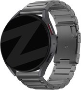 Bracelet de montre Bandz Titanium Link (Graphite) compatible avec Garmin Vivoactive 4, Venu 2, Venu 3, Venu 4, Forerunner 255, 265, 570 - 47 mm - Bracelet de montre en métal de Premium