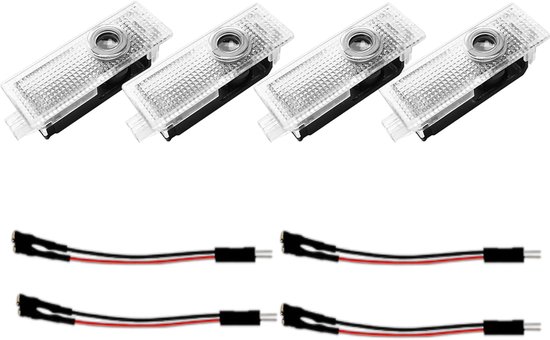 Foto: Cuhostki 1 stuks autodeurverlichting projector led transparant sport mp hd projectie plug and play waterdicht