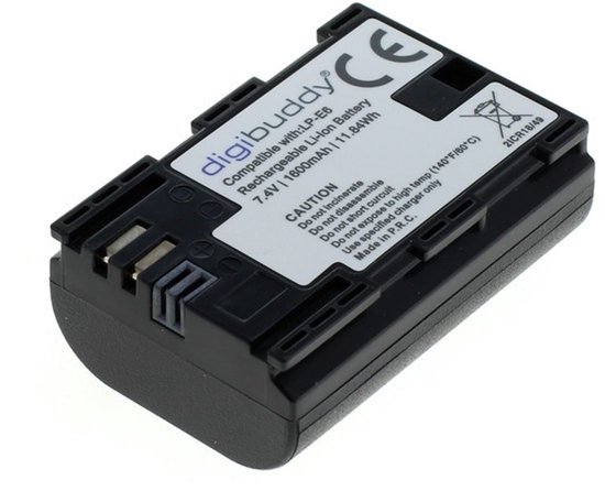 Camera accu Canon LP-E6 compatible voor EOS 5D Mark II/III, 6D, 7D, 60D, reserve Li-ion batterij
