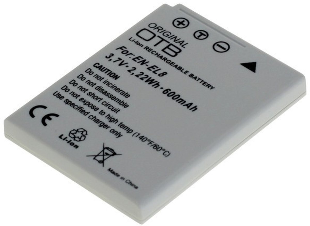 Camera accu compatibel met Nikon EN-EL8 / 600 mAh