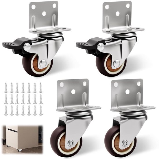 Bokwiel 258 x 78 mm met metalen velg en anti-lek, geel, belastbaar tot 150kg