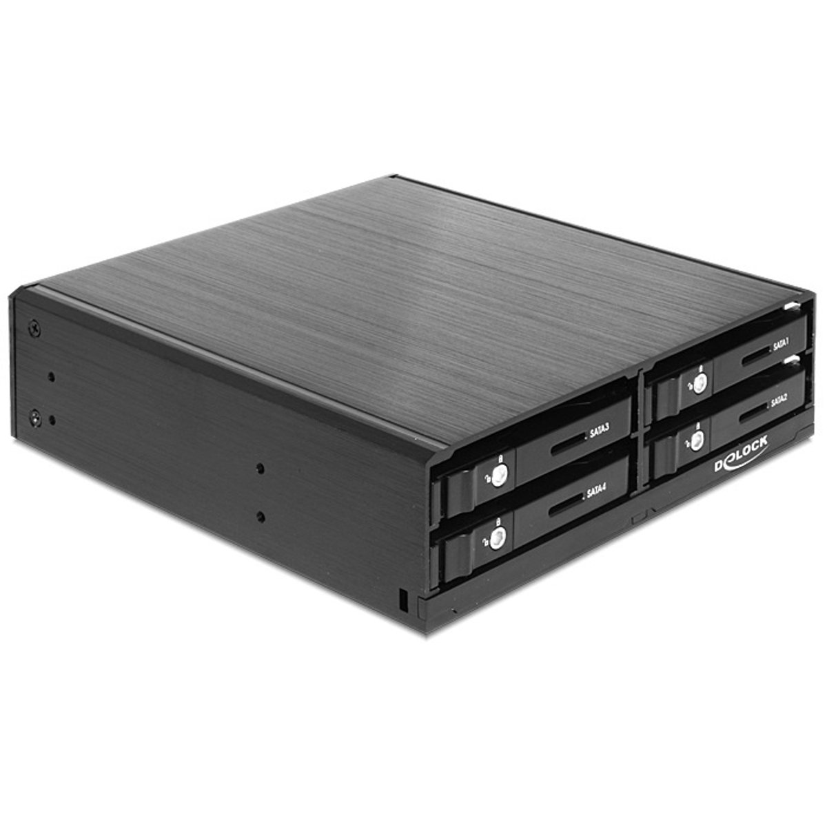 Premium 4x 2,5'' HDD/SSD naar 5,25'' slot mobile rack / zwart