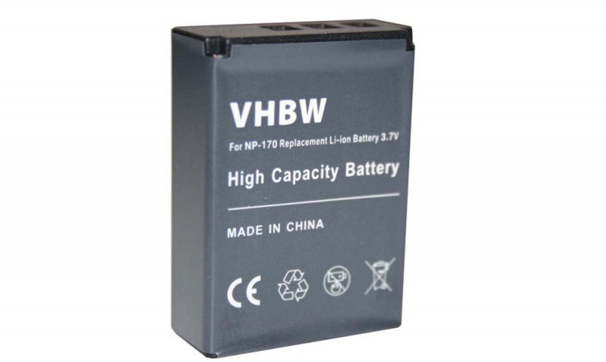 Camera accu compatibel met Aiptek, Digipo, Easypix, Medion, Ordro, Speed en Tevion - vervangt NP170 / 1300 mAh