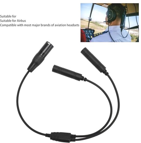 AVIATION HEADSET GA Dual Plugs auf Airbus 5 Pin XLR Headset Adapter Zubehör EUR 19,09 - DE