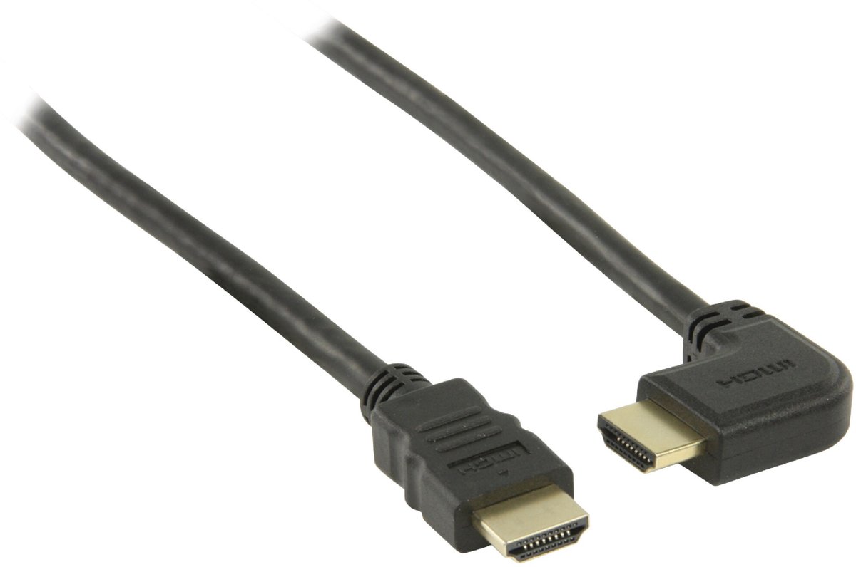 HDMI kabel - 90° haaks naar rechts - versie 1.4 (4K 30Hz) - 1 meter