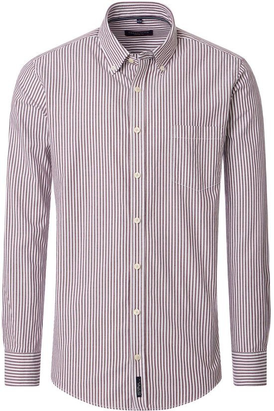 Chemise Casa Moda à rayures bordeaux - Taille 3XL - Homme - Chemises décontractées