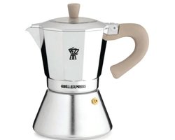 Pezzetti espressomaker - koffiemaker - 6 kops - alumium - inductie - gas - elektrisch - percolator- moka pot