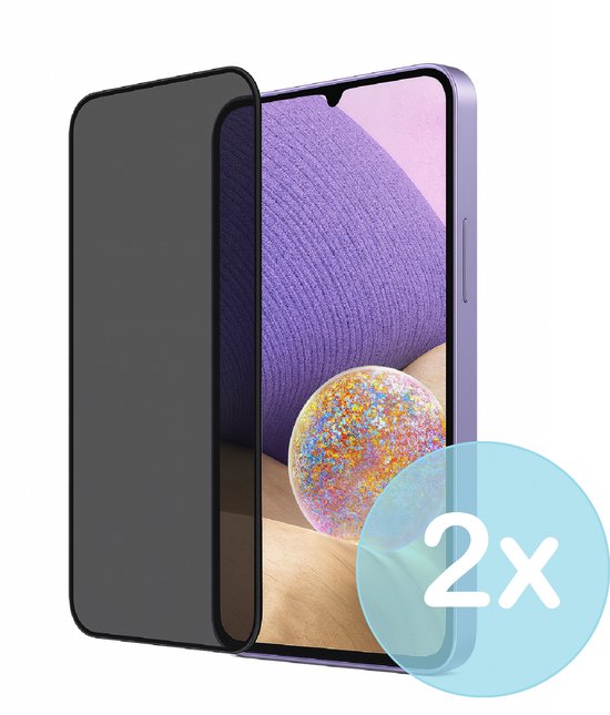 Protection d'écran de confidentialité pour Samsung Galaxy A32 5G – Anti-regards – Glas trempé anti-rayures 9H – Couverture complète – Lot de 2 – FuturiQ