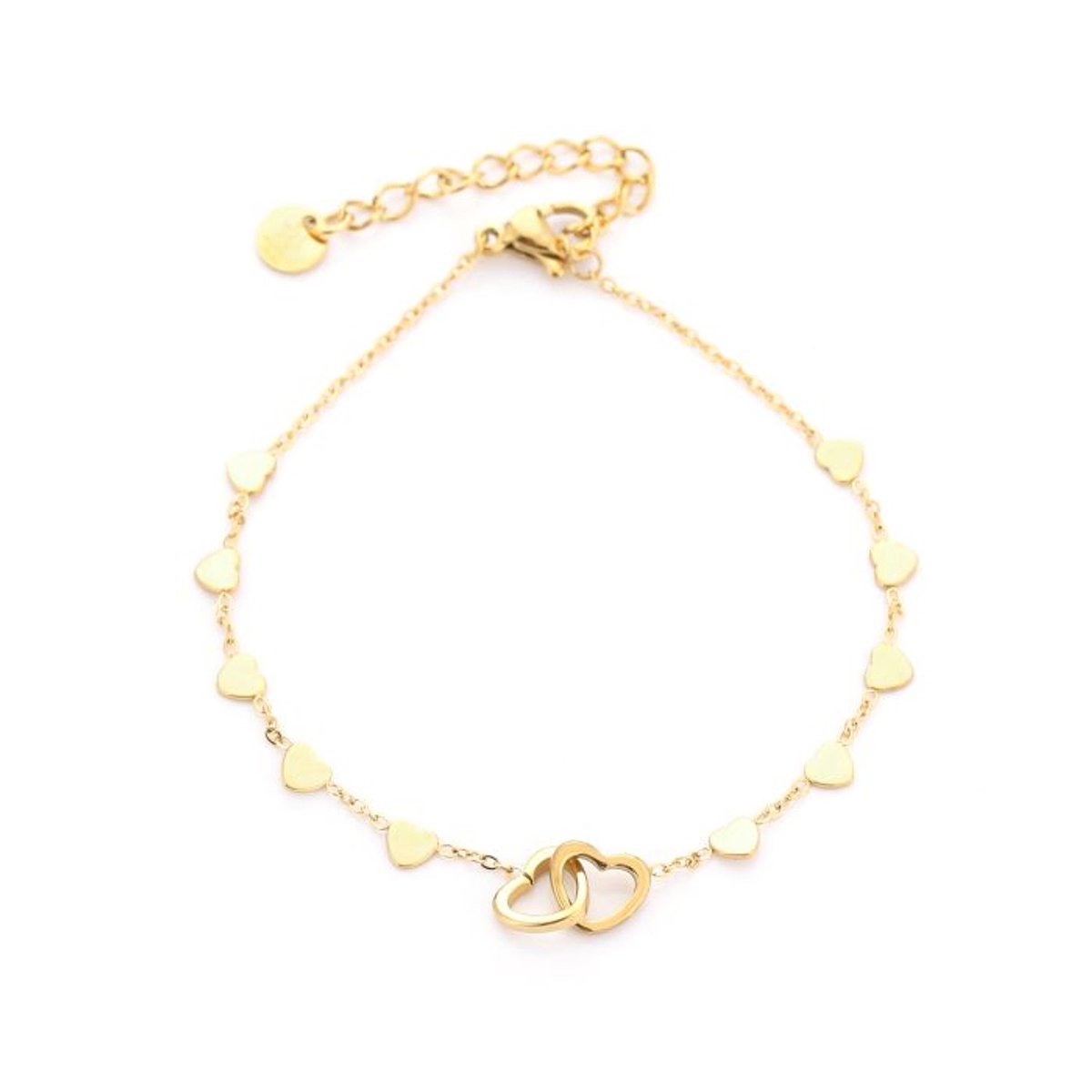 vriendschap hartjesarmband goud- trendy- cadeau- kerst- sint- valentijn- sieraad