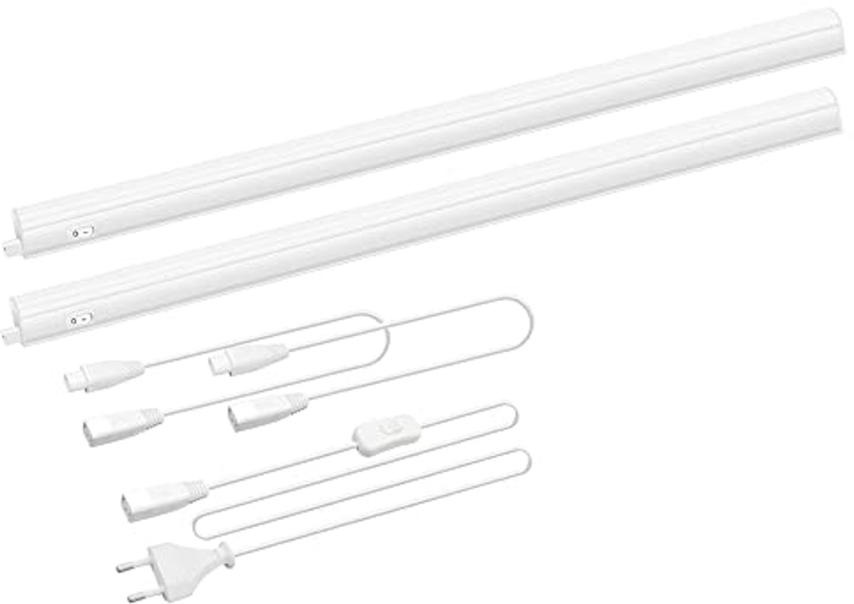 Verbindbare 8W LED Wandlamp voor Keuken onder Keukenkastjes - 573mm, Neutraal Wit, Met Schakelaar