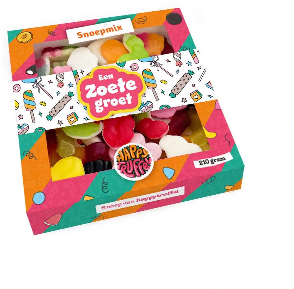Snoeppakket “Een zoete groet” mix snoep (210 gram)